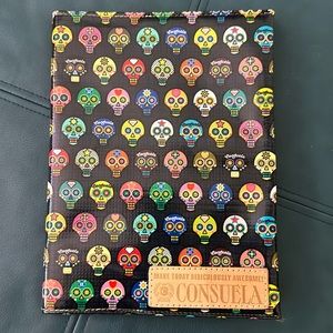 Consuela black sugar skulls notebook cover